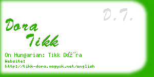 dora tikk business card